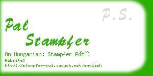 pal stampfer business card